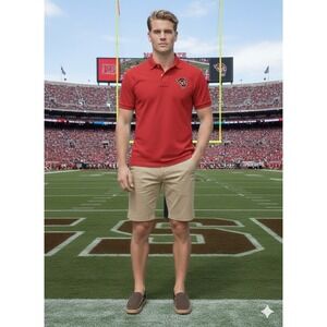 Adidas NC State Wolfpack Red Polo Men's Large